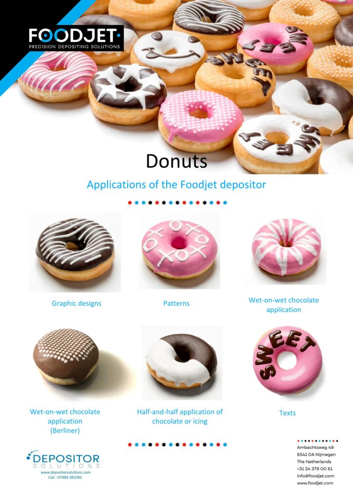 Depositor Solutions Foodjet Donut Surface Decoration Solutions